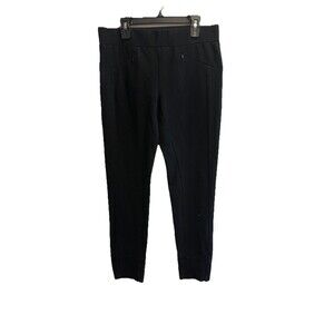 Etcetera Black Tapered Slacks Dress Pants Pull-On Elastic Womens 8 Classic Work